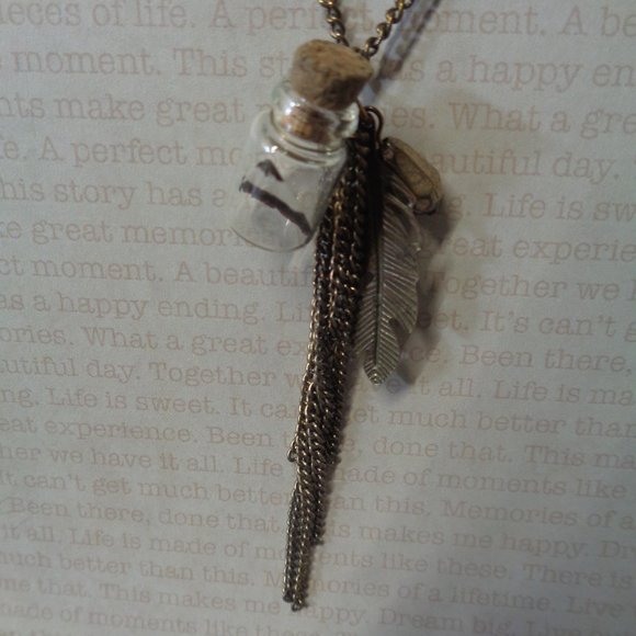 Pair of Native American Inspired Necklaces Leather chain Long Chain Necklace - Picture 6 of 6